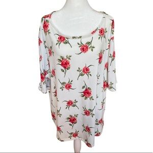 CW Classics rose blouse with pretty arm detail 4X